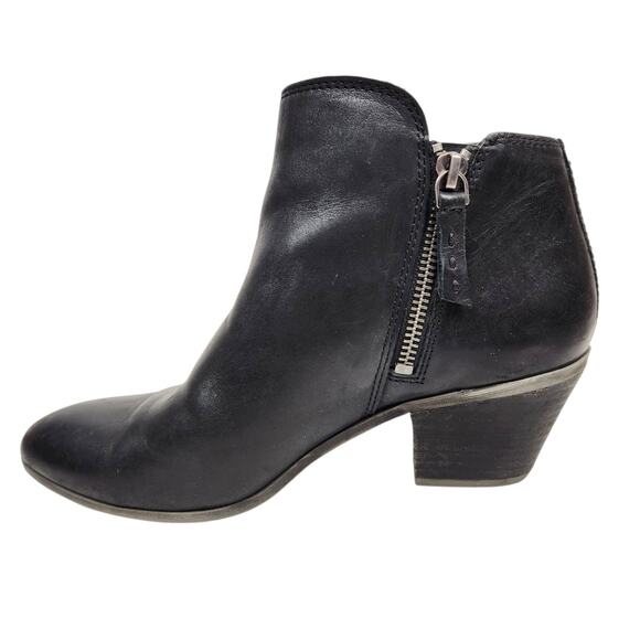 Frye Judith Women's Black Leather Zip Detail Ankle Boots Size 6.5 - Picture 3 of 10